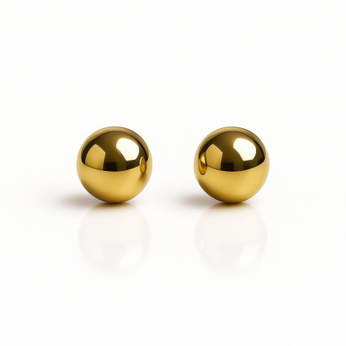Pendientes de esfera en oro de ley