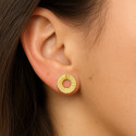 Pendiente de Oro de 18k con Diseño Gallonado
