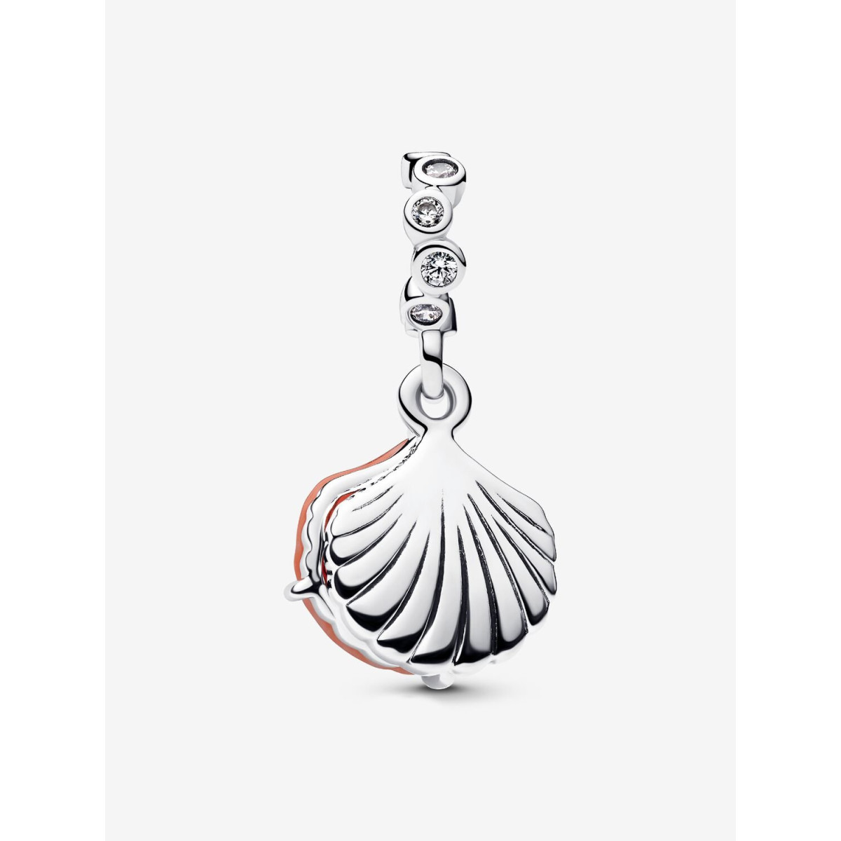 Charm Colgante Doble Concha Color Coral PANDORA