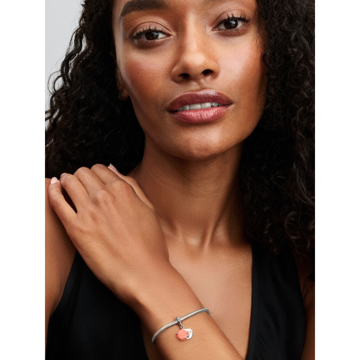 Charm Colgante Doble Concha Color Coral PANDORA
