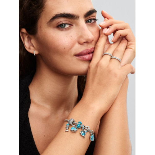 Charm Colgante Espina Pez Color Turquesa PANDORA