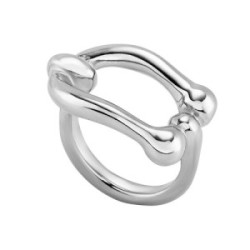 Anillo bañado en plata de ley UNO DE 50 - ANI0808MTL000