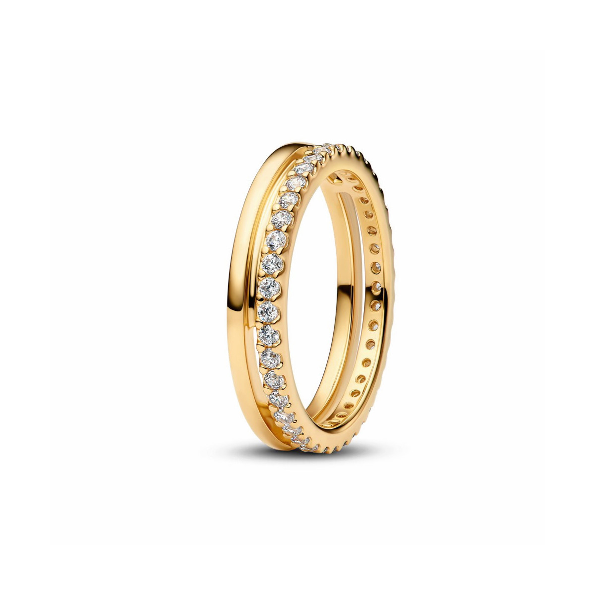 Anillo Doble BandaRecubrimiento en oro de 14k PANDORA - 163799C01