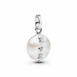 Charm Colgante Mamá y Perla Barroca Cultivada De Agua Dulce TratadaPANDORA