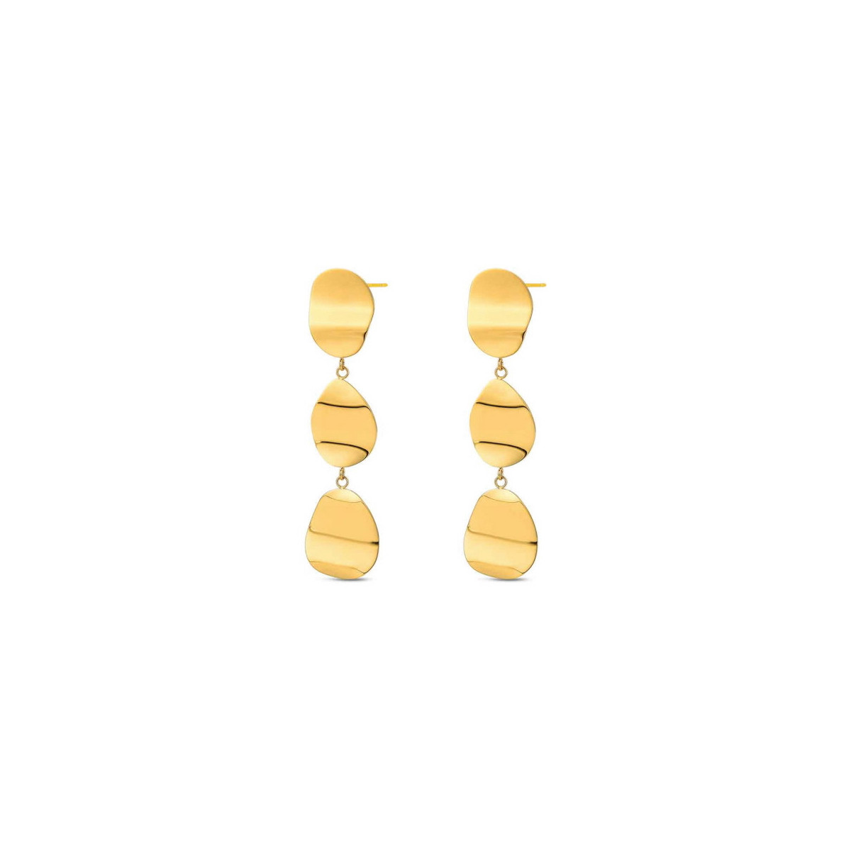 Pendientes Dorados Chapa Acero