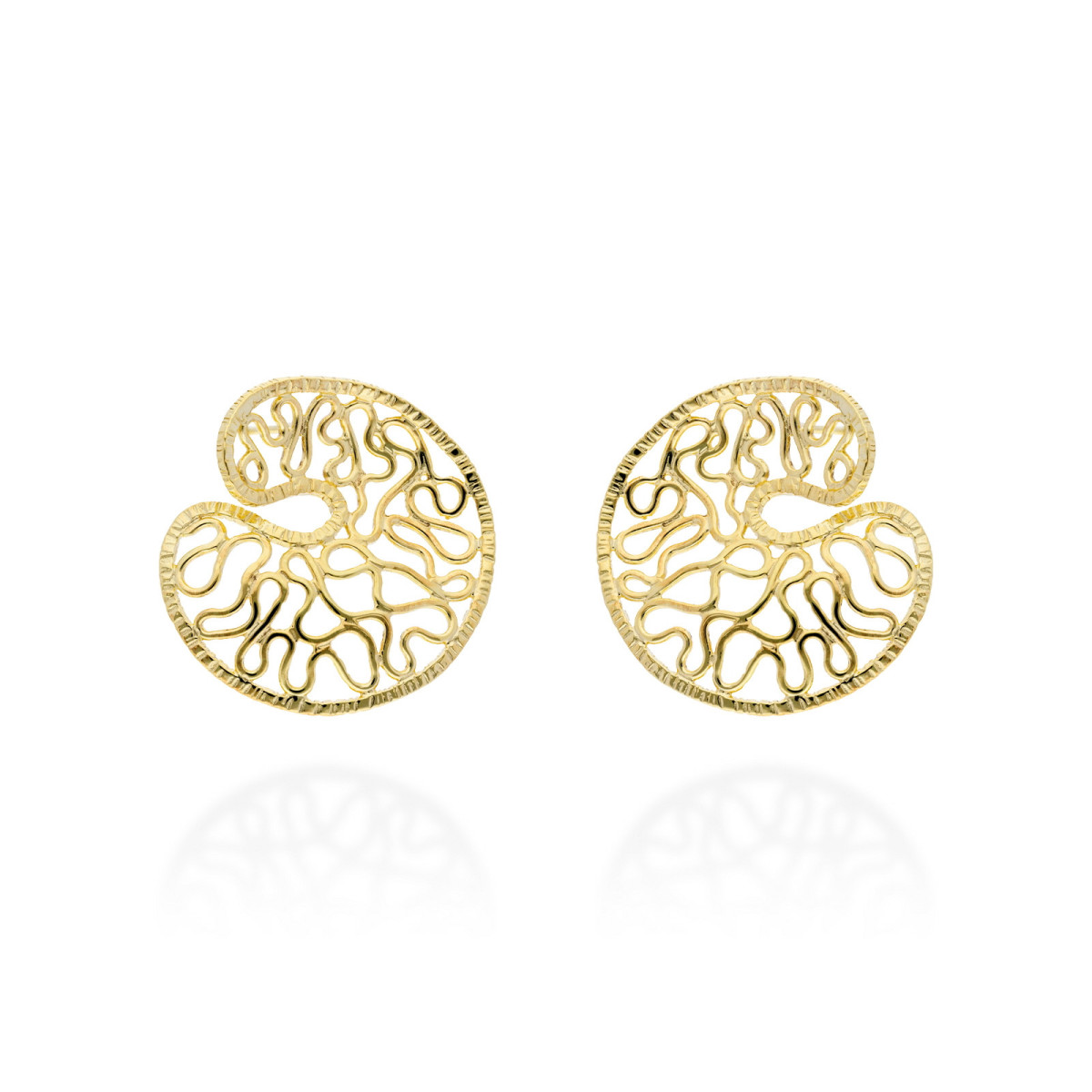 Pendientes de plata aro HIGH LINE MARINA GARCIA