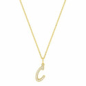 Collar Inicial Oro 9k diamantes C
