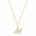 Inicial M en Oro 9k Diamantes