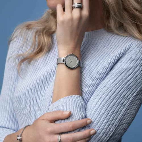 Bering Classic Malla Esfera Gris Silver