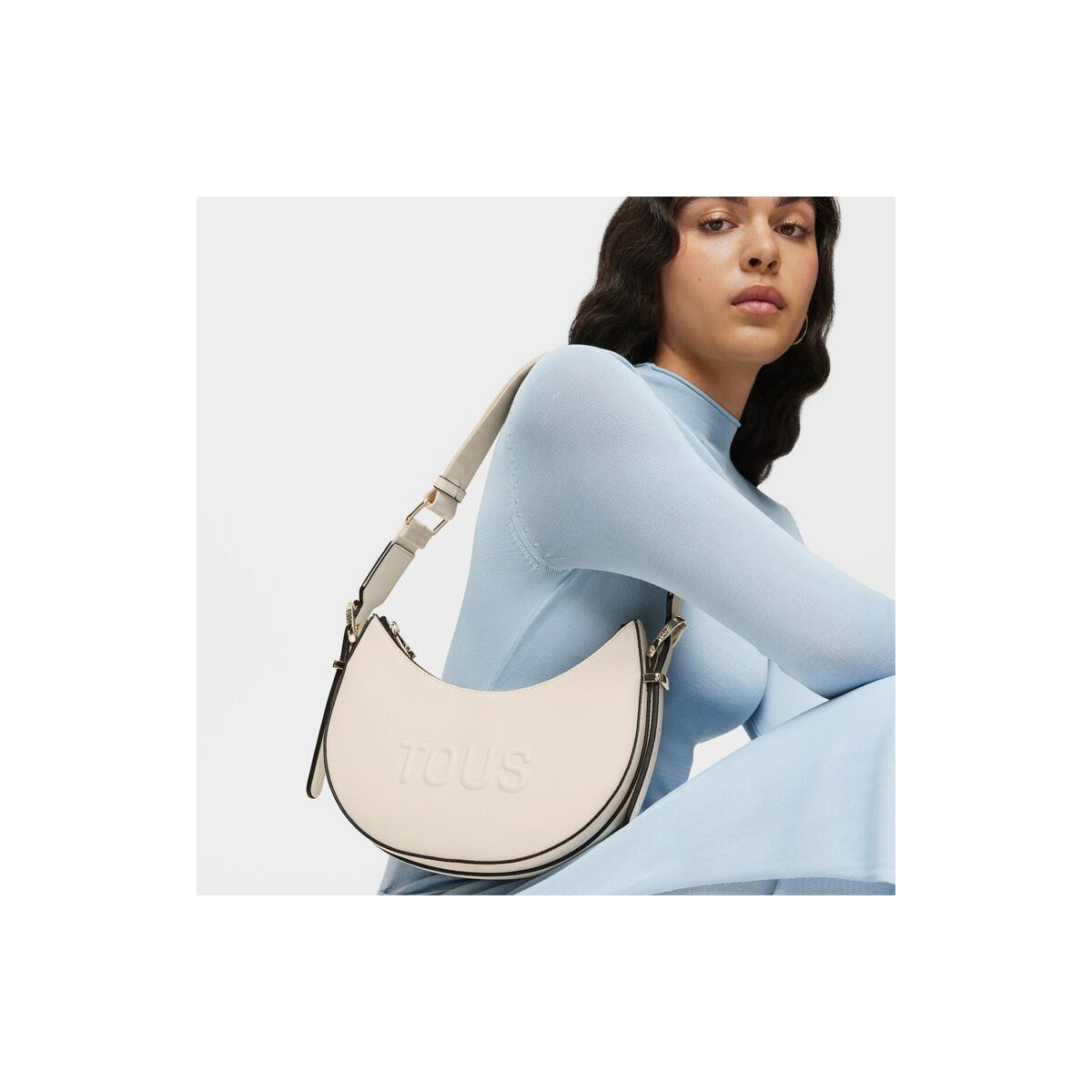 Bolso de hombro mediano beige TOUS Brenda
