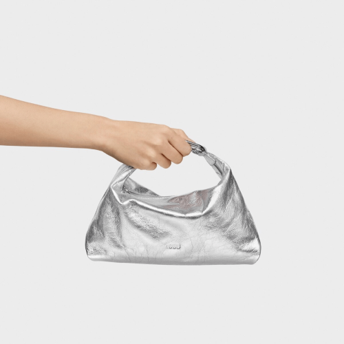 Mini bandolera de piel plata TOUS Hold