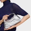 Mini bandolera de piel plata TOUS Hold