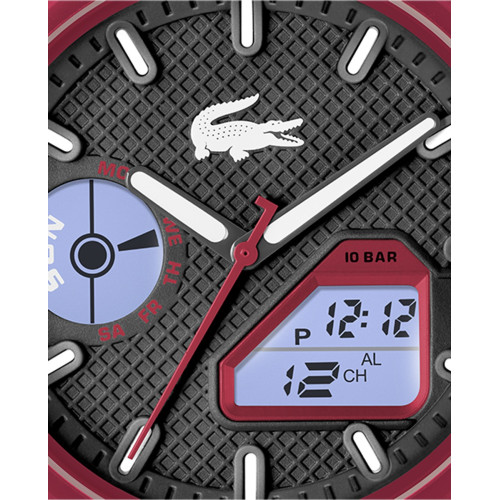 Reloj de silicona analógico y digital LC33 Lacoste Rojo