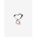 Charm Corazón Infinito en Filigrana en Dos Tonos