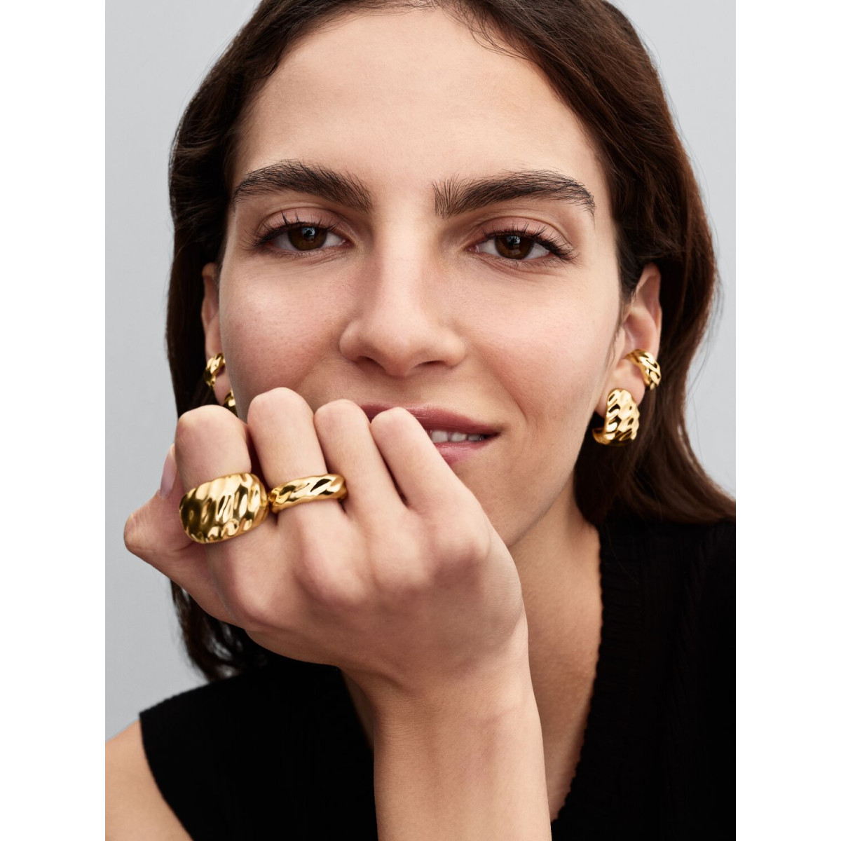 Anillo Banda Ancha OnduladaPANDORA - 163886C00