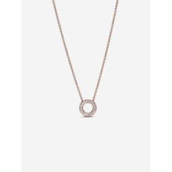 Collar Círculo en Pavé Logotipo de PandoraPANDORA