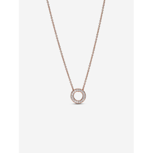 Collar Círculo en Pavé Logotipo de PandoraPANDORA