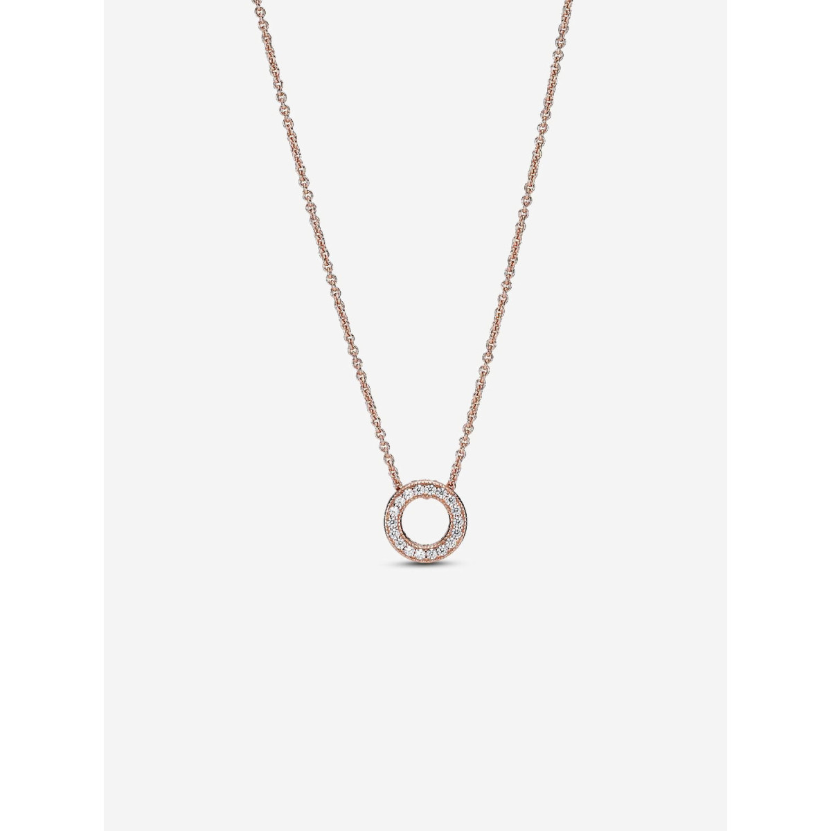 Collar Círculo en Pavé Logotipo de PandoraPANDORA