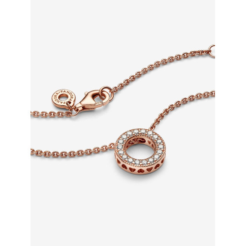 Collar Círculo en Pavé Logotipo de PandoraPANDORA
