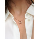 Collar Círculo en Pavé Logotipo de PandoraPANDORA