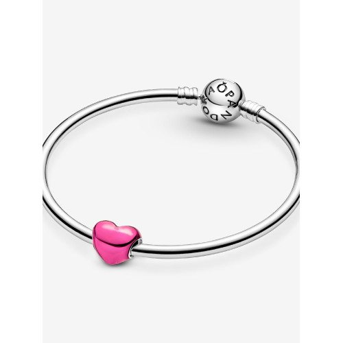 Charm Corazón Metálico RosaPANDORA