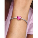 Charm Corazón Metálico RosaPANDORA
