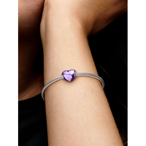 Charm Corazón Morado Metálico PANDORA