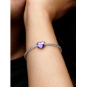 Charm Corazón Morado Metálico PANDORA