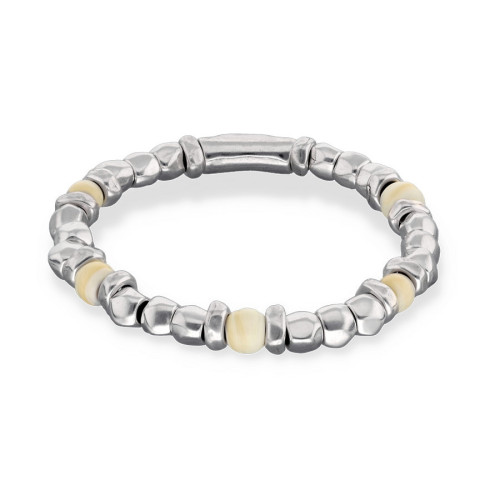 Pulsera Elástica Marfil Ser Imparable UNO DE 50 - PUL2585MFLMTL0