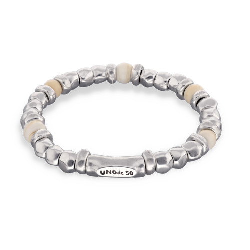 Pulsera Elástica Marfil Ser Imparable UNO DE 50 - PUL2585MFLMTL0