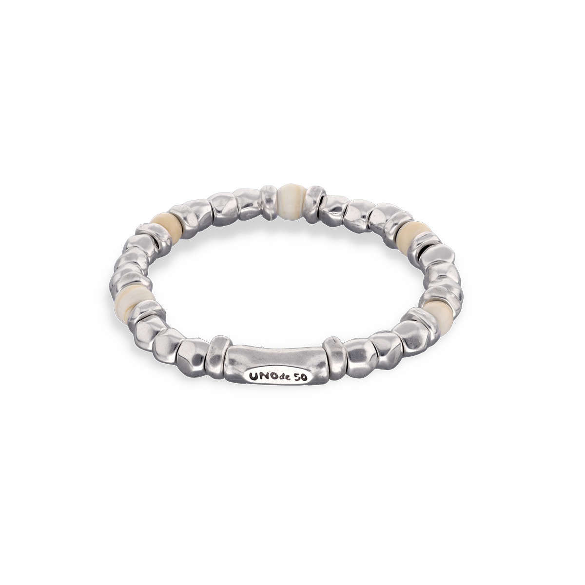 Pulsera Elástica Marfil Ser Imparable UNO DE 50 - PUL2585MFLMTL0