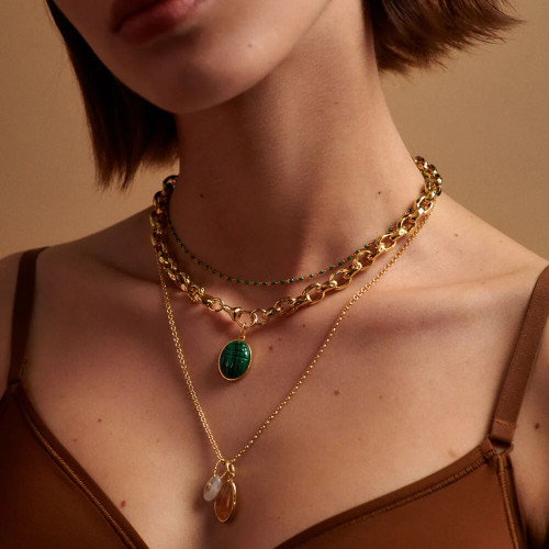 Colgante Talismans Blanco Piedra Luna AGATHA PARIS
