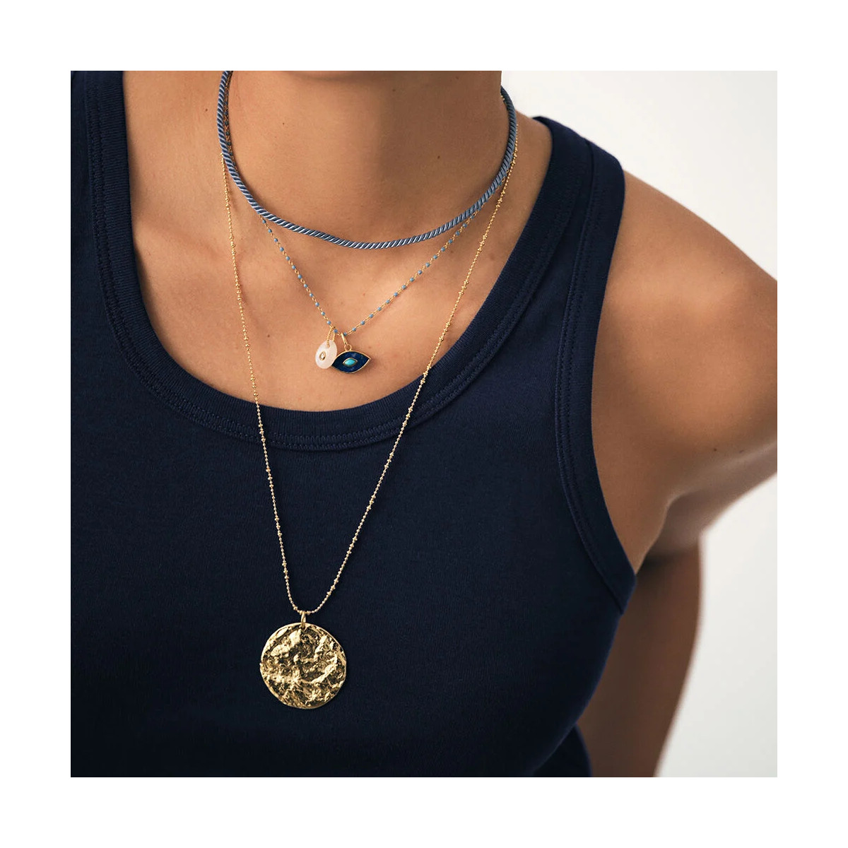 Colgante Talismans Blanco Piedra Luna AGATHA PARIS