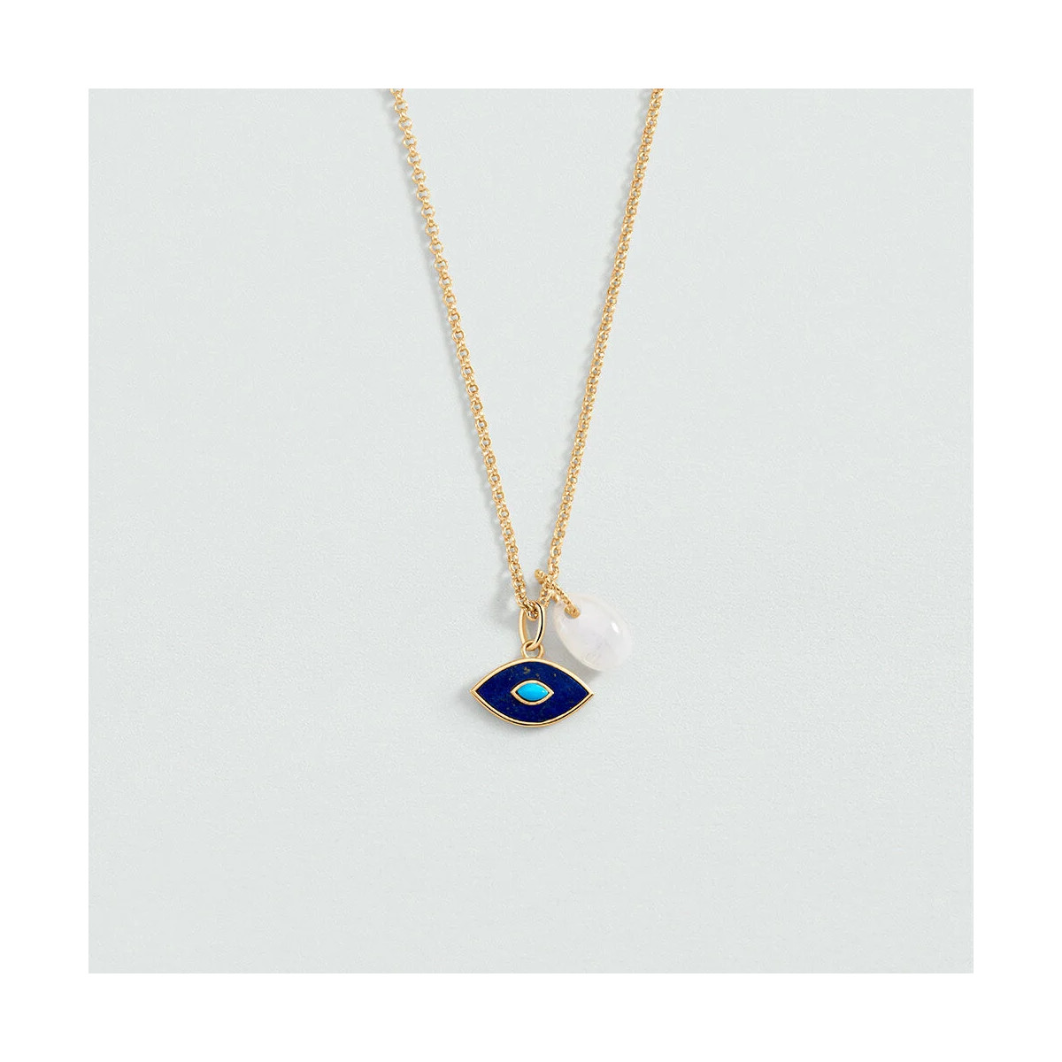 Colgante Talismans Blanco Piedra Luna AGATHA PARIS