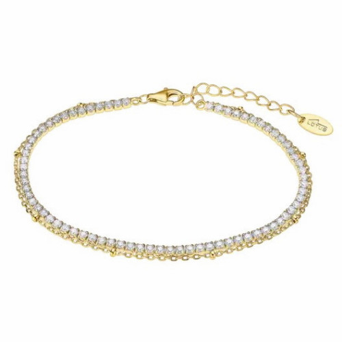 Pulsera rivier doble LOTUS SILVER