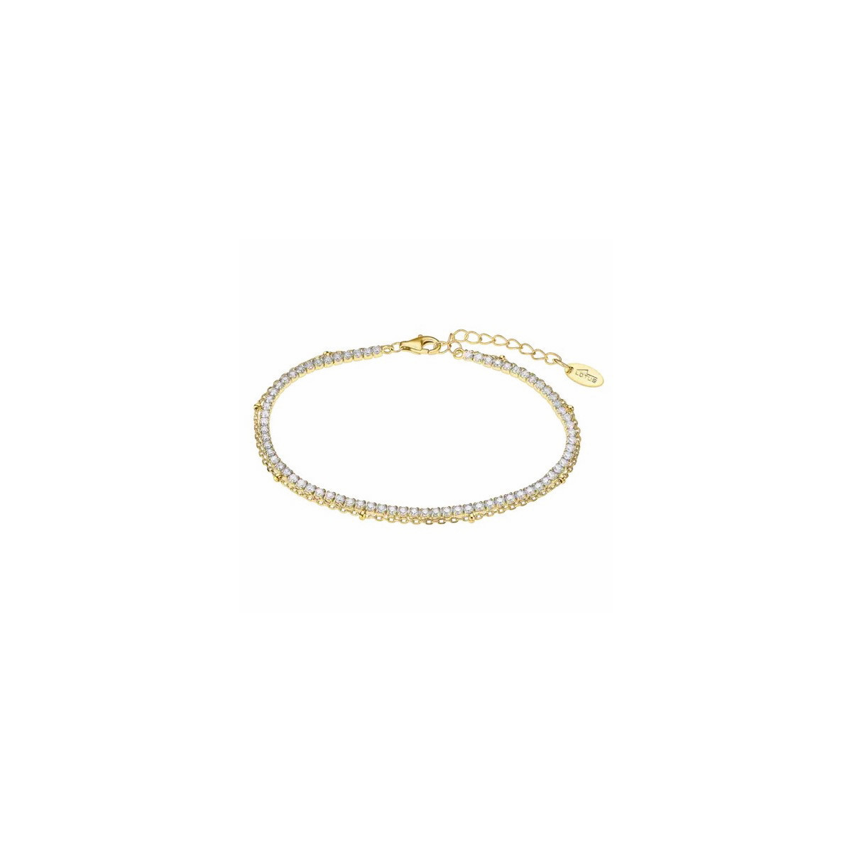 Pulsera rivier doble LOTUS SILVER