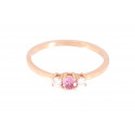 Argyor Anillo Diamantes Zafiro Rosa