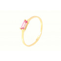 Anillo Oro 18k Topacio Rosa