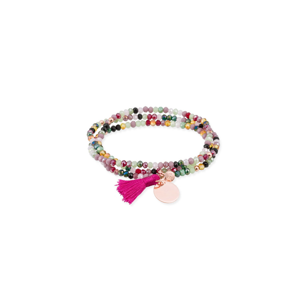 Pulsera ZEN Rosa en plata rosa