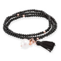 Marina Garcia Pulsera Zen Piedra Negra Perla