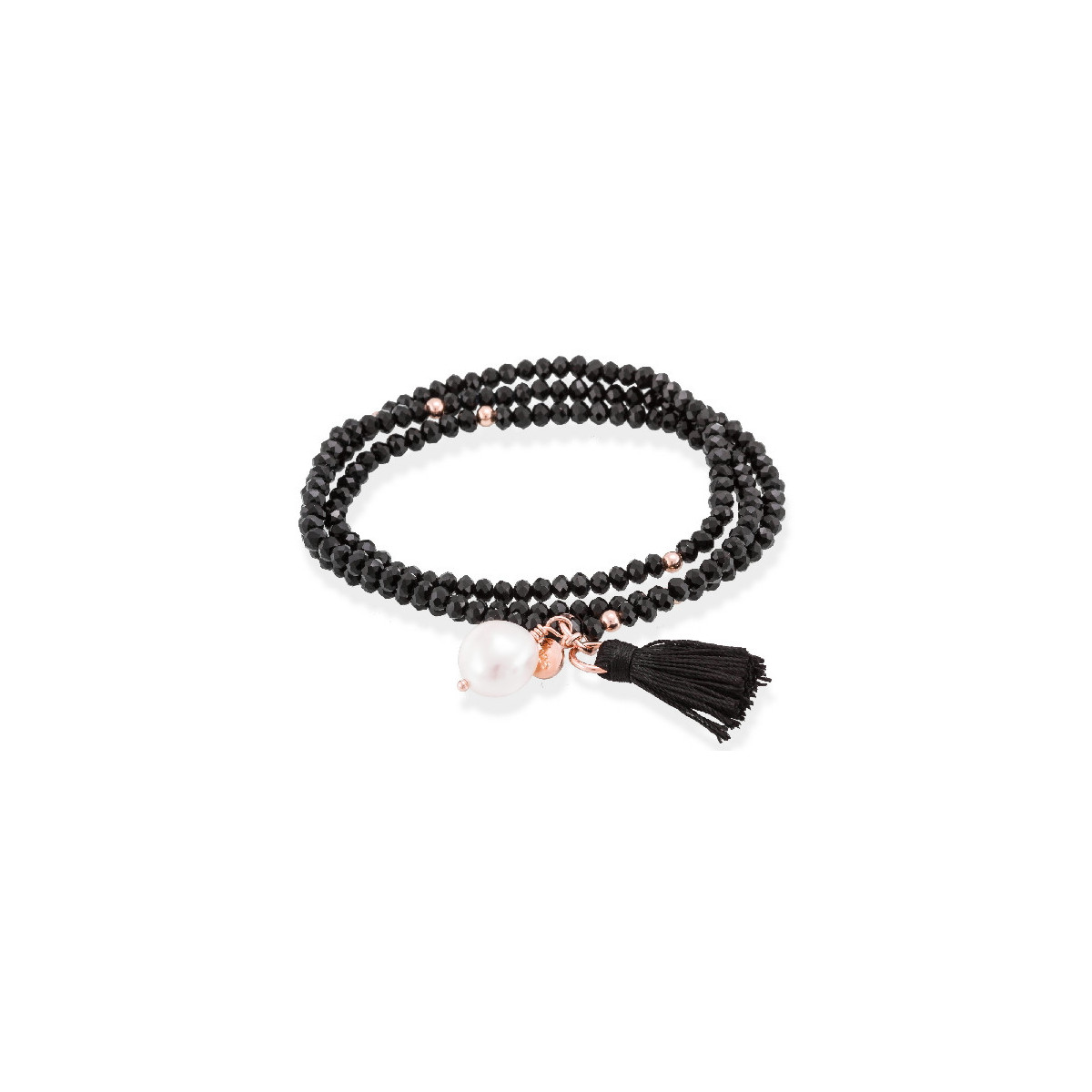 Marina Garcia Pulsera Zen Piedra Negra Perla
