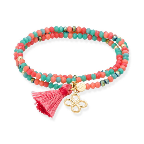Pulsera ZEN MANDARINA con tréboL