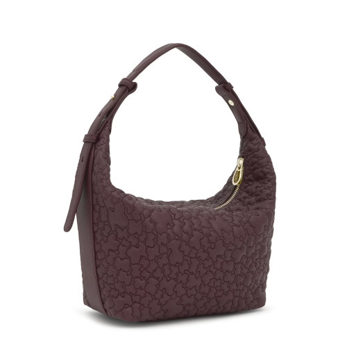 Bolso de hombro mediano burdeos TOUS Puffy bear