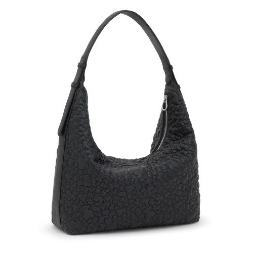 Bolso de hombro grande negro TOUS Puffy bear
