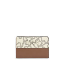 Cartera camel y beige Kaos Icon TOUS