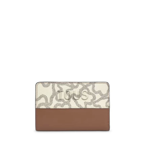 Cartera camel y beige Kaos Icon TOUS