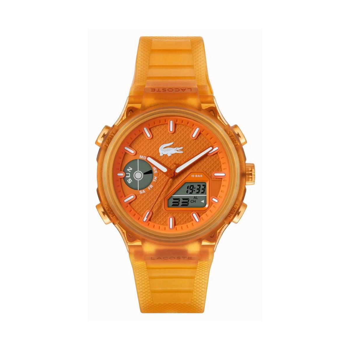 Reloj multifuncion naranja LACOSTE