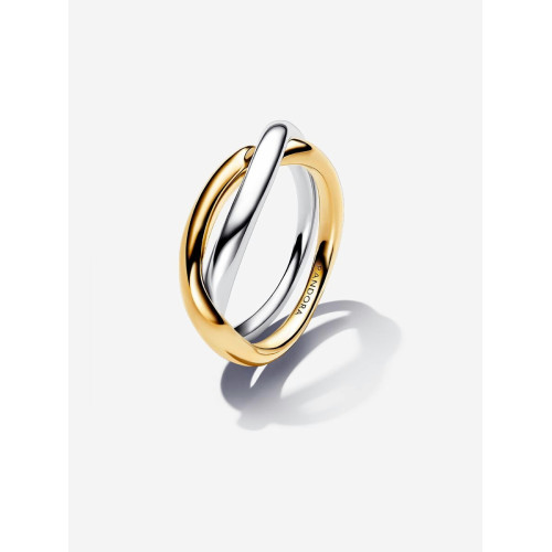 Anillo Pandora Entrelazado Dos Tonos - 163262C00