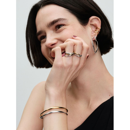 Anillo Pandora Entrelazado Dos Tonos - 163262C00