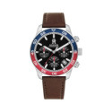 Reloj Crono Bisel Bicolor Correa Piel TOMMY HILFIGER